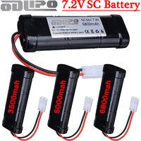 7.2V 6800mah Ni-MH SC Battery 7.2v Charger for RC Toys Truck Car Helicopter With Tamiya Connectors 7.2 v 3500mah 5000mah battery