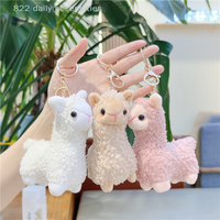 Cartoon Cute Alpaca Plush Pendant Creative Kawaii Doll Keychain Fashion Student Backpack Decoration Accessories Birthday Gifts
