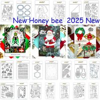 Honey bee Festive Decoration Metal Cutting Dies Stamps Stencils set Scrapbook DIY Craft Embossing Greeting card Christmas New