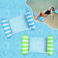 Portable Inflatable Pool Float Bed Foldable Floating Lounge Chair for Swimming Pool Beach Parties Leisure
