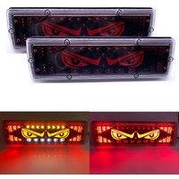 2PCS Dynamic LED Truck Tail Light Turn Signal Rear Brake Lights Reverse Signal Lamp 12/24V Trailer Lorry Bus Caravan Camper Lamp