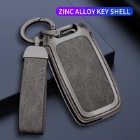 Metal Leather Car Key Case Cover For Volkswagen VW Polo Golf Passat Tiguan Beetle Caddy T5 Up Eos Skoda Octavia Seat Leon Altea