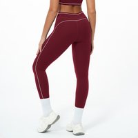 AliExpress Women Contrast Color Yoga Leggings Breathable Fitness Leggings Running Cycling Pants Sports Trousers Female Workout Gym Clothing