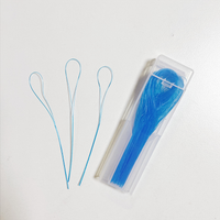 3 Box Dental Floss Threaders Tooth Floss Holder Between Orthodontic Braces Bridge Implant Hoop Threading Braces Steel Traction