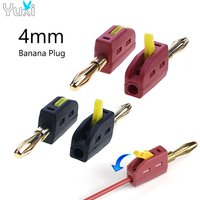 YuXi 4mm Banana Plug Solderless 32A High Current Quick Wire Connect Gold-plated Copper Banana Connectors for Speakers Amplifier