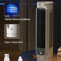 Portable Air Conditioner Fan USB Rechargeable Quiet Desk Fan Tower Fan Electric Fan 3 Speed Rechargeable for Home Bedroom