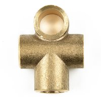 3WAY Tee Piece Brake Clutch T 3/16" Pipe Metric 10MM Pipe Connector Female Golden Multifunctional Clutch Brake Line Pipe Adapter