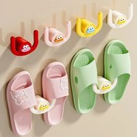 Pantoffel Rack Wc Loch-freies Lagerung Abfluss Rack Cartoon Wurst Mund Wand-hängen Nahtlose Haken Hause Badezimmer Organisation