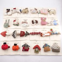 Cartoon Hair Clips for Girls Handmade Hairpins Baby Side Clip Cute Newborn Hair Accessories Kids Hair Holder Photography Props
