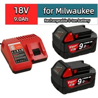 18V 9Ah 18650 Lithium Battery Viedakes Original for Milwaukee Battery Compatible with M18 48-11-1850 XC