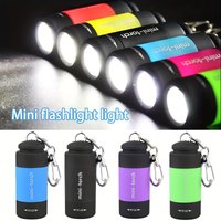 USB Rechargeable LED Multifunctional Strong Light Pocket Keychain Flashlight Waterproof Outdoor Hiking Camping Mini Flashlight