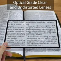 Full Page Large Magnifying Lens Portable Reading Aid Magnifier Glass for Elderly