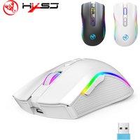 HXSJ T69 ergonomics Portable Cordless 2.4G Rgb Wireless gaming Mouse Laptop Computer Wireless Mouse for game pc