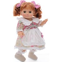 Cloveray12-inch pastoral retro floral skirt reborn baby doll Hand Rooted Hair Lifelike Doll Girl Birthday Christmas Gift