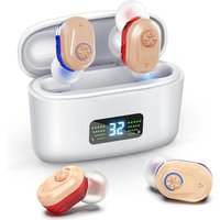 Wireless Mini Noise-cancelling Hearing Aid for Seniors, HD Digital Display, With Large-capacity Battery Charging Box