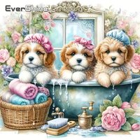 EverShine DIY Diamond Mosaic Dog New Arrival Diamond Painting Animal Acrylic Craft Supplies Embroidery Art Home Decoration