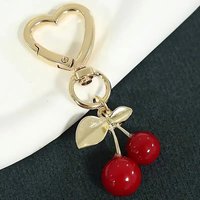 Herzförmiger Kirschblüten-Taschenanhänger, langlebiger Karabinerverschluss, DIY-Taschenzubehör, perfektes Geschenk für Frauen, romantisches Token der