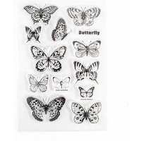 1pc Vintage Clear Silicone Stamps, Letters Numbers Plants Landscape Postmark, Journal Diary Collage Decor Stamps