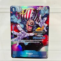 One Piece Buggy ST17-003 English Card Holographic Texture Perfect Condition DIY Premium Anime Collection Card