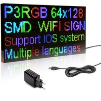 Leadleds DC5V Portable Led Display Panel Scrolling Message Board Sign Open P3 RGB Matrix Wireless Programmable With USB Cable