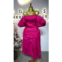 2025 New High-Quality Holiday Style Suit - One-Shoulder Tube Top with High Waist and Pleats-GZXX218