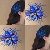 Half shore flower simulation flower hair clip, side clip, retro exquisite high-end hair accessory