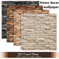 1-5Pcs 77cm*70cm 3D Wall Sticker Imitation Brick Bedroom Home Decor Waterproof Self-adhesive DIY Wallpaper for Living Room