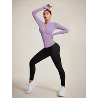2026 New Ribbed Knit Sports Suit, Slim Long Sleeve Coat and Butt Lifting Pants, Breathable Quick Dry Activewear for Female