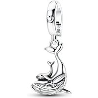 Original 925 Sterling Silver Parent Child Humpback Whale Universal Buckle Charms Bead For Women Fine DIY Birthday Jewelry Gifts