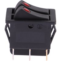 KCD3-606 Double Rocker Switch With Light ON/OFF 6Pin Power Button Switch Electric Baking Pan Electric Heater Switch 16A~250V AC