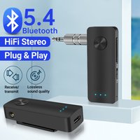 Bluetooth 5.4 Transmitter Receiver Adapter Wireless Audio For Car Music Headphone Speaker 3.5mm Jack AUX Wireless Audio Adapter