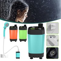 Outdoor Camping Shower Portable Electric Shower Pump IPX7 Waterproof with Digital Display Rechargeable for Camping Hiking Beach