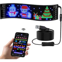 Bluetooth Smart RGB LED Display Screens LED Module Sign Matrix Pixel LED Panel Scrolling Signboard Advertising Light Car Decor
