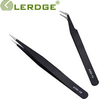 LERDGE 3D Printer Tools Curved Straight Port Stainless Steel Tweezer Nozzle filament cleaning tweezers hotend cleaner