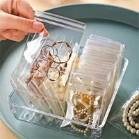 10/20/50/100pcs PVC Sealing Plastic Jewelry Zip Lock Bags Reclosable Thick Transparent Ziplock Gift Packaging Storage Pouches