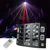 5 in 1 RGB Butterfly Laser Light LED Dyed Pattern Strobe Laser Mixed Stage Lighting Disco DJ Party Wedding Stage Lighting