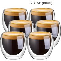 1 pièces résistant à la chaleur Double paroi tasse en verre bière expresso café tasse ensemble à la main bière tasse verre à thé whisky verre tasses en verre Drinkware