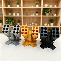 Unique Anti-Aircraft Gun Pen Holder Ornament, Cool Military Style Desktop Decoration, Creative Festival Gift for Boys