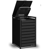 Outdoor Garden 12L Iron Steel Home Garbage Bin Double Door Wheelie Bin Hideaway With Plastic Frame Metal Lid Shelter For Storage