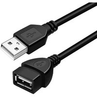 Black USB 2.0 Extension Cable A Male to A Female Super High Speed Data Transmission Line for PC Keyboard Laptop 1m 1.5m