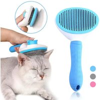 Pet Hair Remover Brush Stainless Steel Needle Comb for Long Haired Dogs Cats Self-Cleaning Grooming Tool Grooming Accessories