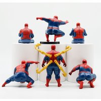 Funny Chubby Web Hero Action Figure Set, Cute Cartoon Superhero Figurines, Desk Decor & Collectible Gift for Fans