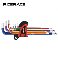 AliExpress riderace Bicycle Hex Key Set Flat Ball Opening MTB Bike Repair Tool Kit S2 CR-V Steel Service Wrench Colorful Hexagon Spanner