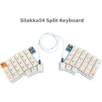 Silakka54 Split Keyboard Kit Wired VIAL/QMK Hot-Swap Customized Ergonomic Gaming Left and Right Handed Mechanical Keyboards Gift
