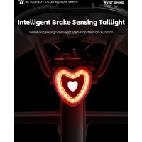 AliExpress West Biking WEST BIKING Bike Tail Light Smart Brake Sensing MTB Road Bike Rear Light IPX6 Waterproof 4 Modes Heart Light Cycling Accessories