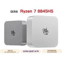 SER8 Powerfull AI PC AMD Ryzen 7 8845HS Mini PC 32G DDR5 1T NVME PCIe4.0 SSD USB4.0 2.5Gbps Desktop Gaming Computer