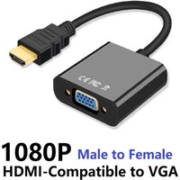 HD 1080P HDMI-compatible to VGA Cable Adapter HDTV HDMI Male to VGA Female Video Converter for PC Laptop TV Projector Monitor
