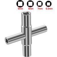 4In1 Universal Faucet Wrench Square Key Plumber Bathroom Wrench For Gas Electric Meter Cabinets Bleed Radiators Hand Tools