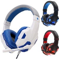 Gaming Wired Headphones 3.5mm Bass Stereo Gamer Music Headset With Microphone Earphone For PS4 Xbox One Switch Phone Laptops PC