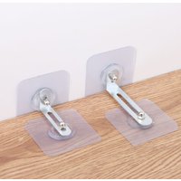 Adhesive Furniture Wall Anchors TV Cabinet Fixed Prevent Dumping Device Punch-free Furniture Anti-falling Fixture Baby Care